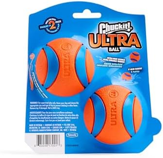 Chuckit! Ultra Ball Dog Toy - Medium Bouncy Fetch Balls for Dogs 20-60 lbs - Made from Durable Rubber - Floating Water Pet Toys - Size Medium - 2.5-inch Diameter - Pack of 12 - Image 3