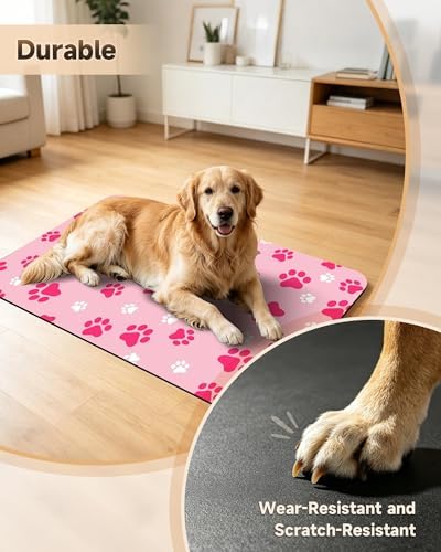 Dog Food Mat for Food and Water Mat, Pet Cat Dog Bowl Mat, 12"x20" - Image 6