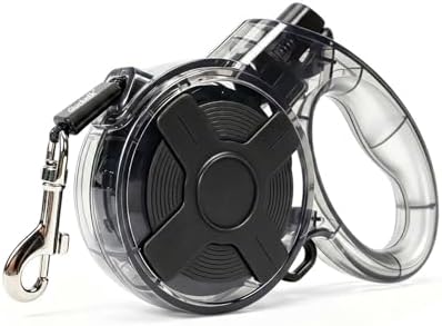 16 ft Retractable Dog Leash, Transparent Design, Up to 55 lbs by Allforthepets