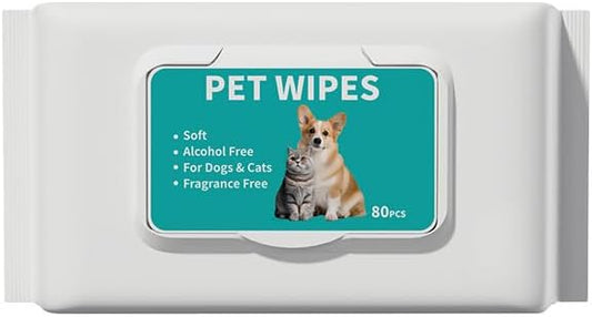 Dog Wipes for Paws and Butt, Hypoallergenic Pet Wipes for Dogs & Cats, Plant Based Grooming Wipes with Aloe Vera, Large Thick Puppy Wipes for Cleaning, Deodorizing Dog Cleaning Wipes by Melanther