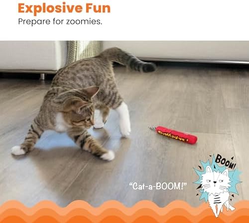 Catstages Green Magic Dynamite Kicker Cat Toy with 100% Catnip, 7" - Image 2