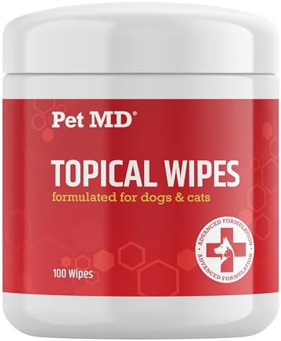 Pet MD Topical Wipes for Dogs and Cats - 100 Count by PetMD