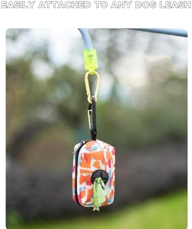 Soft Mesh Design Dog Poop Bag Holder for Leash with Carabiner Clip - Image 6