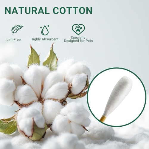 300pcs Long Cotton Swabs for Cleaning Dogs Ears, Large Cotton Buds Bulk - Image 3