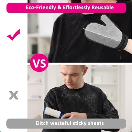 Double-Sided Pet Hair Remover Glove | Enhanced Electrostatic Adsorption | for Couch, Furniture, Carpet, Curtain Pet Fur Cleaner | Reusable Cat & Dog Hair Removal Tool - Image 4