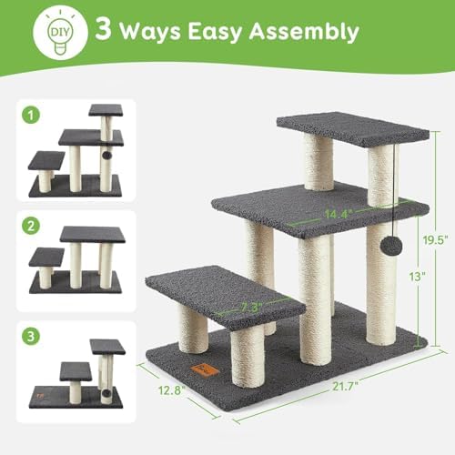 Pawque Dog Stairs & Cat Scratching Post Pet Steps for High Beds Couch - Image 5