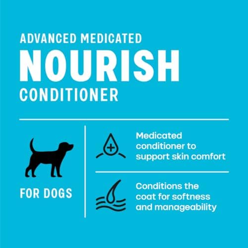 Advanced Medicated Nourish Pet Conditioner, 16 oz - for Dogs and Cats, 3% Chlorhexidine, Supports Skin and Coat Health, Soothes Dry Irritated Skin and Coat, Made in The USA - Image 3