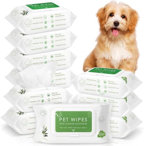 Treela 10 Pack Dog Pet Wipes, 80 Count Paws Body, Tea Tree Flavor by Treela