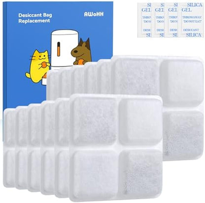12-Pack 2026 PLUS Pet Food Desiccant Bag,Compatible with Pet Automatic Cat dog Feeders, Desiccant Bag Replacement for Cat Feeder,Maintains Food Freshness by Unknown