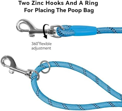 Long Dog Training Leash，Heavy Duty Reflective Rope Lead for Small Medium Large Dogs ，6FT 10FT 15FT 30FT 50FT for Training, Walking, Backyard, Camping - Image 4