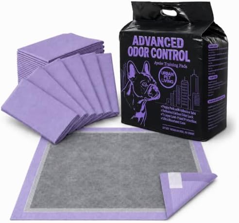 Puppy Pads with Adhesive Tabs, Charcoal Pee Pads for Dogs, 22x22 in, 50 Ct by Unknown