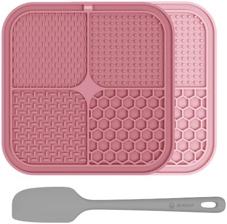 ChefAide 2 Pack Lick Mat for Dogs, Cats & Puppies with Suction Cups by ChefAide