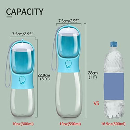 Dog Water Bottle with Food Container, Portable Leak Proof Pet Water Dispenser for Walking Hiking Travel, Puppy Essentials Accessories for Small Large Dogs, Dog Gifts (10oz/15oz/19oz) - Image 6