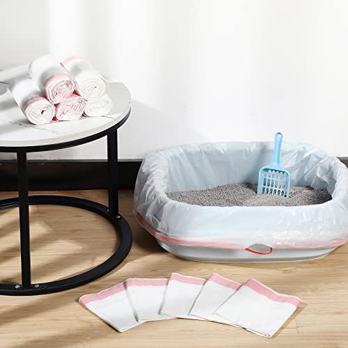 30 Count Cat Litter Box Liners Large Drawstring Cat Pan Bags Kitty Litter Box Liners XL Heavy Duty Liner Bags for Pets Cats Litter Box Tray, 36 x 18 Inch - Image 7