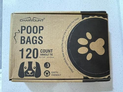 Charmount 120 Counts Unscented Dog Poop Bags Rolls with Handles - Image 2