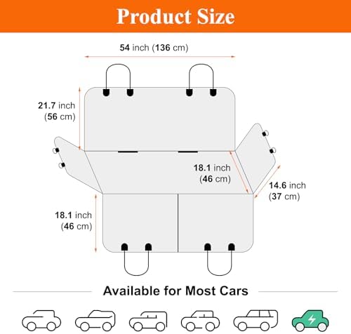 ICWEIMEI Dog Car Seat Cover, Waterproof Back Seat Covers for Dog Travel Non-Slip Pet Car Seat Protector Pet Car Seat Cover for Cars Trucks SUV - Image 6
