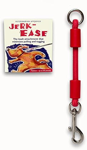 BUNGEE DOG LEASH EXTENSION – Patented Shock Absorber Attachment Protects You and Your Dogs – Works with ANY Leash & Collar or Harness – a MUST for Retractable Leashes – PICK SIZE/COLOR BELOW by Jerk-Ease