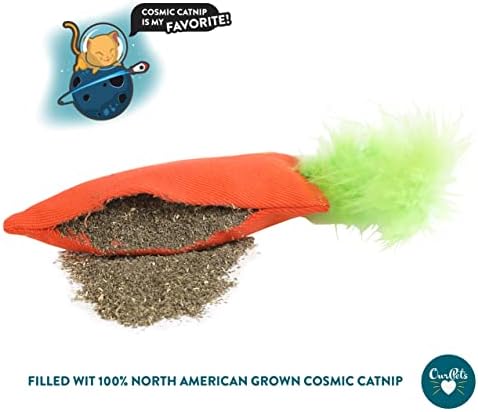 OurPets 100-Percent North American Catnip Filled Carrot Cat Toy 24 Karat - Image 3