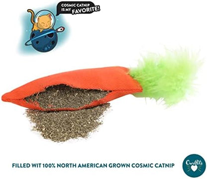 OurPet's 100-Percent North American Catnip Filled Carrot Cat Toy 24 Karat (Pack of 2) - Image 3