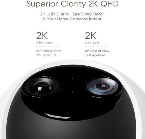 VSTARCAM Dual Lens Indoor Security Camera, 2K QHD with 10X Zomm, 360° Pan-Tilt 2.4GHz with Color Night Vision, Motion Detection, Real-time Alerts, 2-Way Audio, Cloud & SD Card Storage(up to 256GB) - Image 3