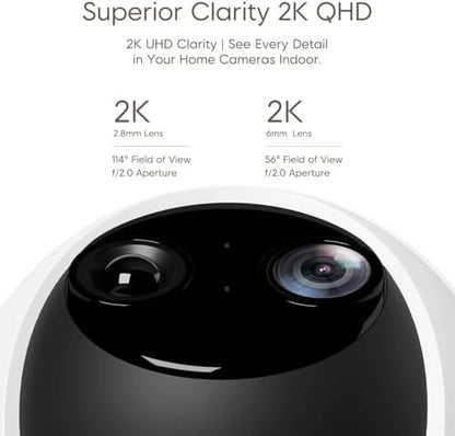 VSTARCAM Dual Lens Indoor Security Camera, 2K QHD with 10X Zomm, 360° Pan-Tilt 2.4GHz with Color Night Vision, Motion Detection, Real-time Alerts, 2-Way Audio, Cloud & SD Card Storage(up to 256GB) - Image 3