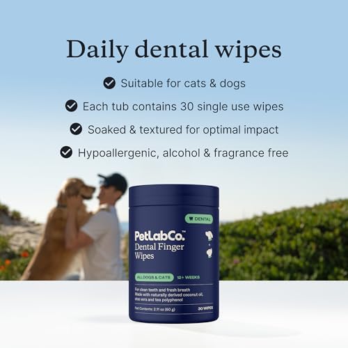 PetLab Co. Dental Finger Wipes for Dogs, Teeth Cleaning, 30 Wipes - Image 5