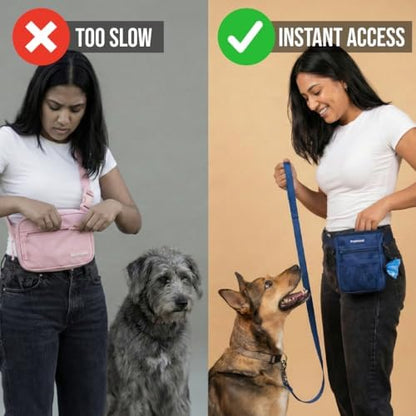 Dog Training Kit & Puppy Starter Set with 30ft Long Leash – Complete Recall System w/Magnetic Treat Pouch, Clicker, Collapsible Bowl & Waste Bags – Professional Tools (Navy Blue) - Image 7