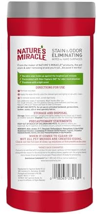 Nature's Miracle Advanced Pet Stain & Odor Eliminating Wipes, 30 Count - Image 2