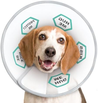 Supet Dog Cone Collar After Surgery to Stop Licking: Adjustable Recovery Elizabeth Collar Alternative for Large Medium Small Dogs, Plastic Pet Head Neck Cone (XS) by Supet