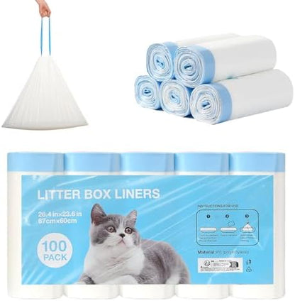 100 Count Litter Box Liners for Litter Robot 4 and 3 Waste Bags by Unknown
