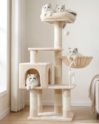 Heybly Cat Tree with Toy, 43.3 inch Cat Tower for Indoor Cats HCT004SM by HEYBLY