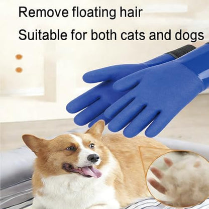 YOFANG 27.2" Long Sleeve Pet Grooming Bathing Gloves Anti-Scratch - Image 4