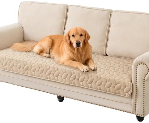 Ameritex Pet Bed Cover Dog Bed Blanket for Sofa and Furniture Waterproof New Pattern Design (30x70 Inch, Beige) by Ameritex