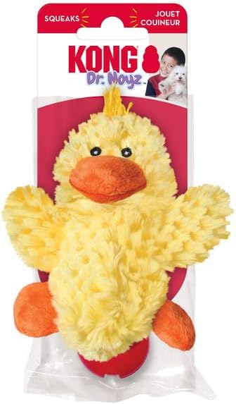 KONG Low Stuffing with Squeaker Dog Toy, X-Small, 3 Animals, Bear, Duck, Frog - Image 3