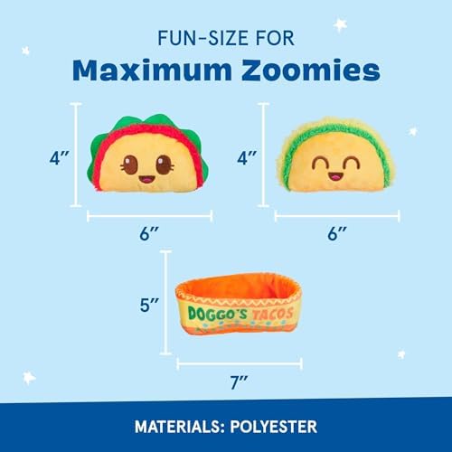BarkBox Doggo's Tacos 3-in-1 Interactive Plush Dog Toy - Image 2