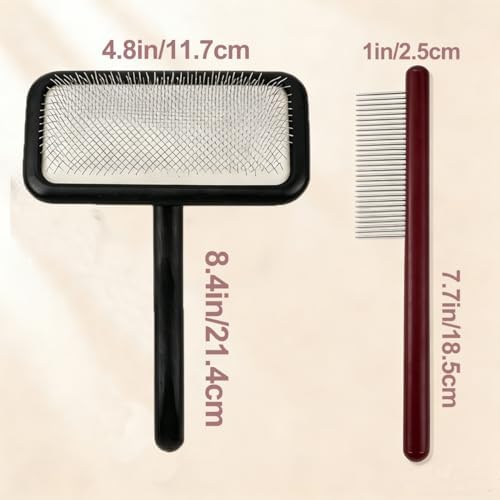 Black Sheepskin Wool Brush - Carpet Rake Tool - Image 2