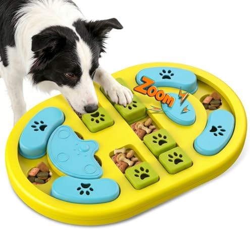Dog Puzzle Toy, Interactive Treat Dispensing Toys, Yellow by BlanlodyPetSupplies