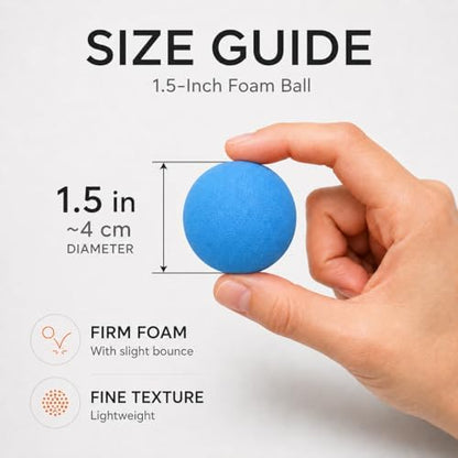 Rawry Foam Ball Cat Toy for Indoor Cats & Kittens,12 Pack, Blue - Image 4