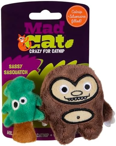 Mad Cat Sasquatch Woodland Catnip and Silvervine Plush Cat Toys, Pack of 2 by Unknown
