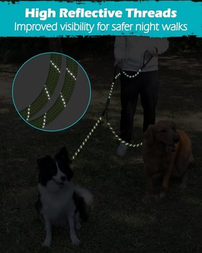 PetBonus Rope Double Dog Leash, No Tangle Dual Leash for Walking Two Dogs - Image 6