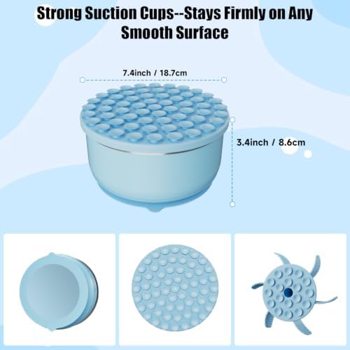 3-in-1 Stainless Steel Slow Feeder Dog Bowl with Lick Mat Storage Lid - Image 6