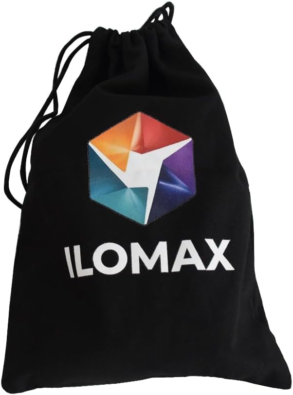 ILOMAX 360° Tangle-Free Retractable Dog Leash Built-in Waste Bag Dispenser Under Handle 2 Rolls Poop Bags Included Heavy Duty Tape Leash for Dogs up to 50kg Carry Pouch Included.26ft (Red, XL)