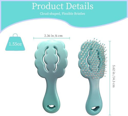 Cloud-Shaped Soft Bristle Small Dog Brush, Puppy Essentials (Sky Blue) - Image 2
