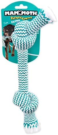 Mammoth Flossy Chews EXTRA FRESH 2 Knot Bone - Premium Cotton-Poly Yarn with Dental Floss Tug Toy for Dogs - Interactive Dog Rope Toy - Tug Dog Chew Toy for Medium Dogs - Large, 14” - Image 2