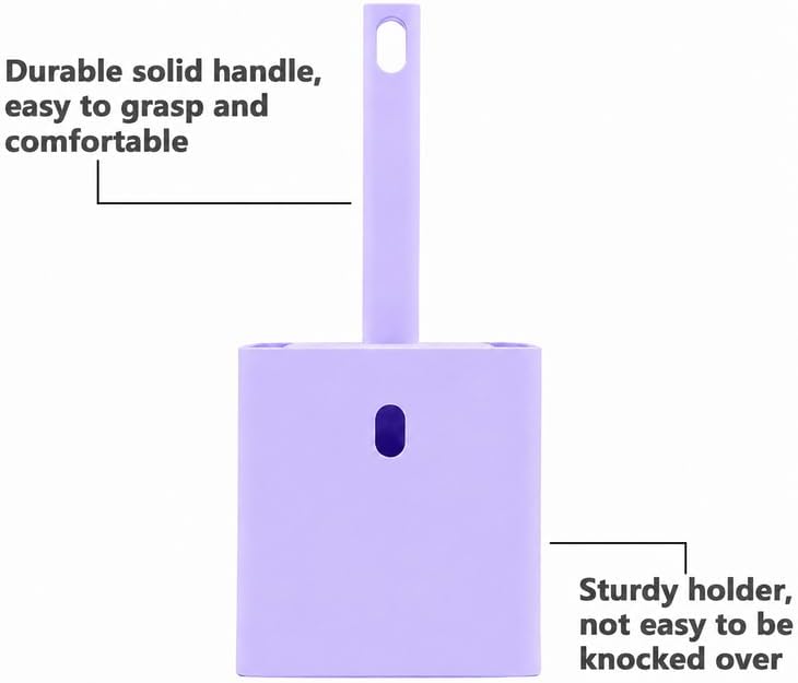 Cat Pooper Scooper, 2 in 1 Cat Litter Scoop with Holder Stand Cat Accessories Cat Supplies Kitty Litter Scoop Heavy Duty and Easy Clean Purple - Image 6