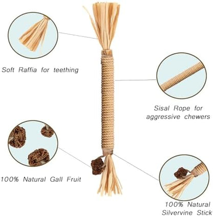Silvervine Sticks for Cats, Silver Rattan Stick Catnip Stick,Kitten Training Toy,Cats Chew Stick Indoor,Cat Interactive Toy,Tooth Cleaning for cat,Kitty Wooden Tooth Stick Cat Game - Image 3
