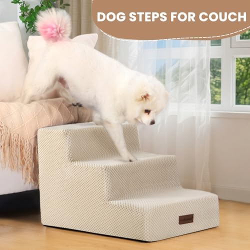 Aodisman Dog Stairs for Small Dogs & Cats,3-Step Pet Steps for Couch & Bed - Image 6