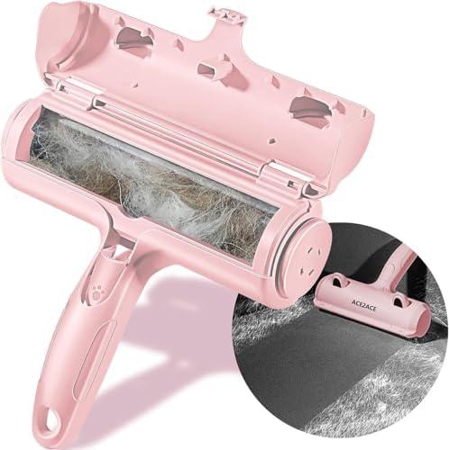 ACE2ACE Pet Hair Remover, Reusable Lint Roller for Cat and Dog Hair, Pink by ACE2ACE