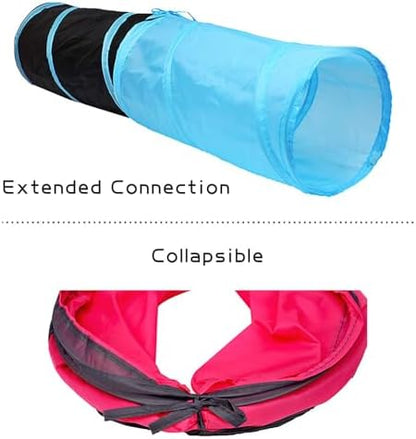 iCAGY Cat Tunnel for Indoor Small Cats Kittens Rabbits, Foldable Tube Toys - Image 2