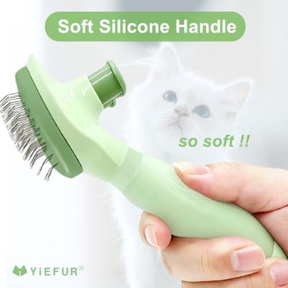 Cat Brush for Shedding, Self Cleaning Brush for Long & Short Hair Cats - Image 3